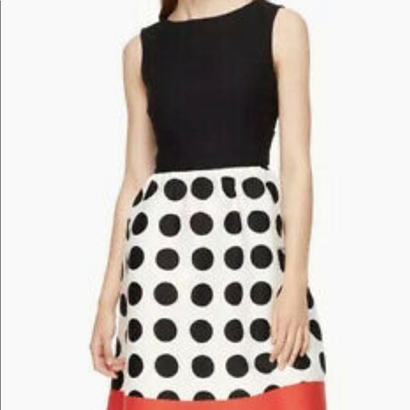 NWOT KATE SPADE GRID POLKA DOT COLORBLOCK Size 4 - Picture 3 of 10